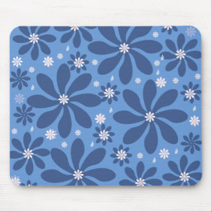 Tapis De Souris Plaque de souris à motifs floraux bleus - Bureau é