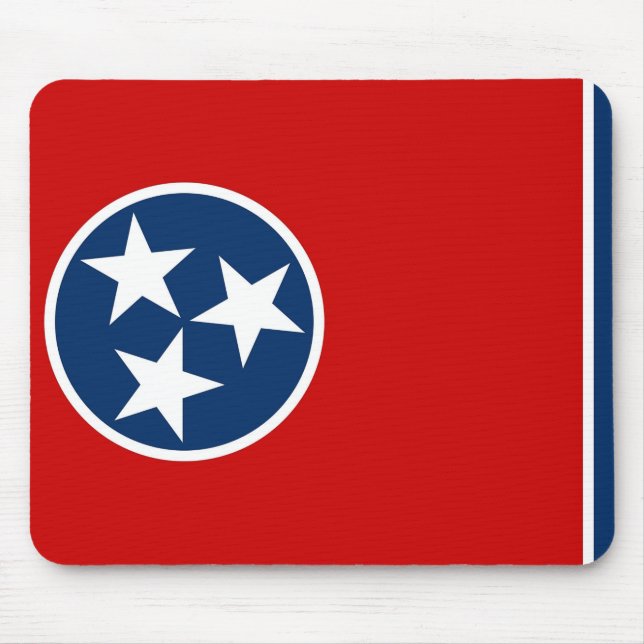 Tapis De Souris Plaque de souris avec Drapeau du Tennessee - USA (Devant)