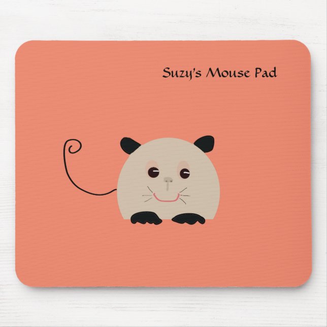 Tapis De Souris Plaque de souris avec souris mignonne illustrée (Devant)