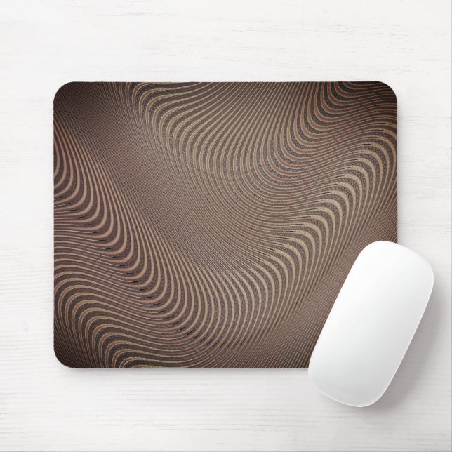 Tapis De Souris Plaque de souris Brown des vagues Abstraites (Avec souris)
