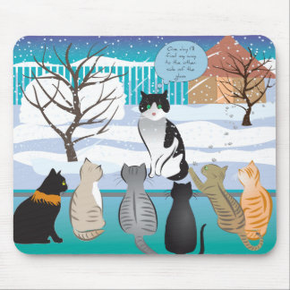Tapis De Souris Plaque de souris Cat Design (Aqua)