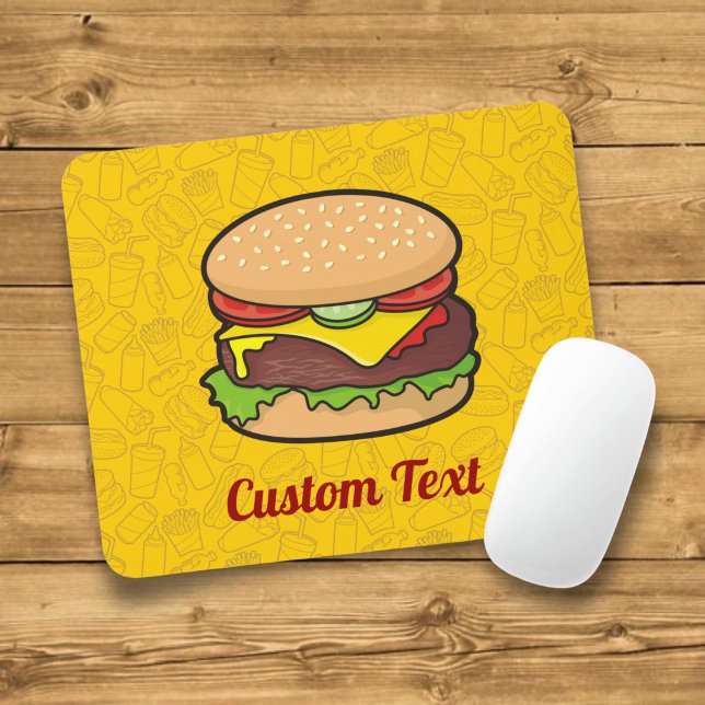 Tapis De Souris Plaque de souris Cheeseburger (Créateur téléchargé)