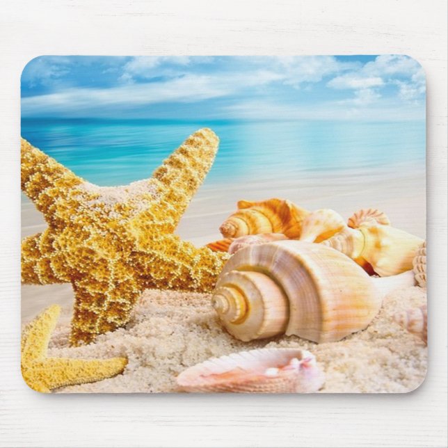 Tapis De Souris Plaque de souris/Coques de mer (Devant)