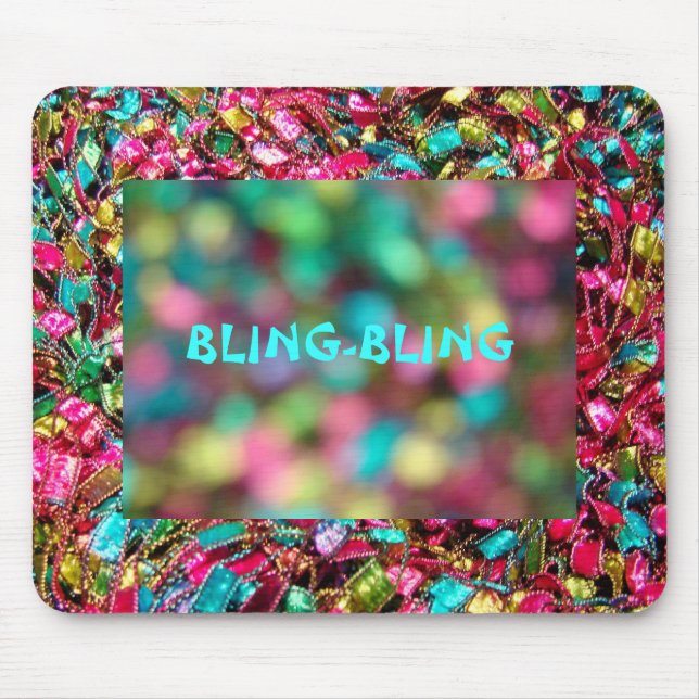 Tapis De Souris Plaque de souris déco "BLING-BLING" (Devant)