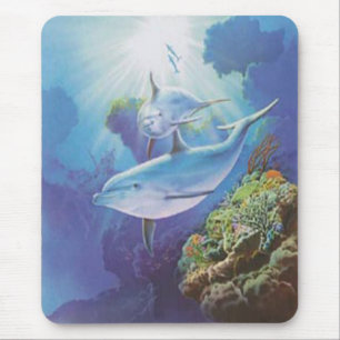 Tapis De Souris Plaque de souris Dolphin d'eau