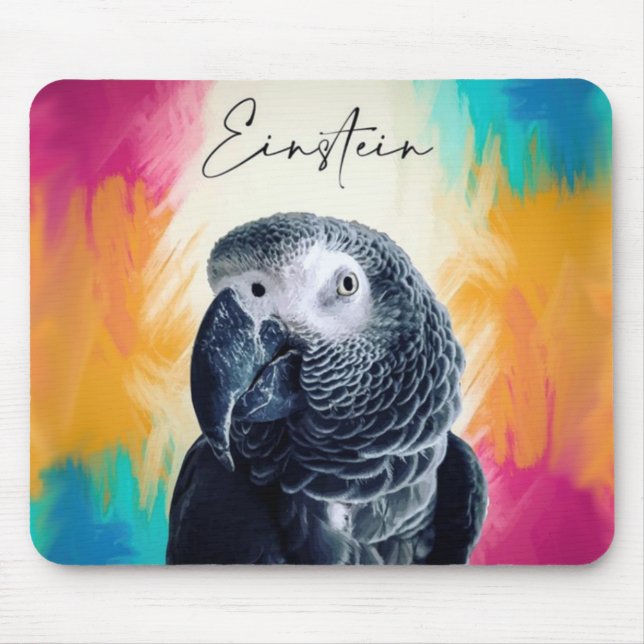 Tapis De Souris Plaque de souris Einstein Parrot (Devant)
