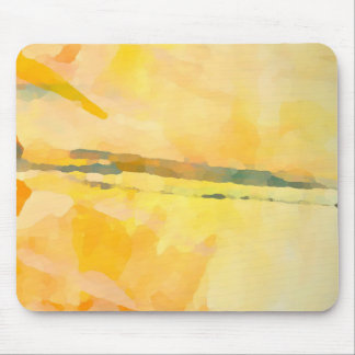 Tapis De Souris Plaque de souris expressionniste Abstraite jaune m