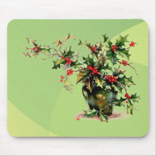 Tapis De Souris Plaque de souris Feuille Holly