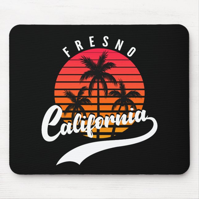 Tapis De Souris Plaque de souris Fresno Retro Sunset (Devant)