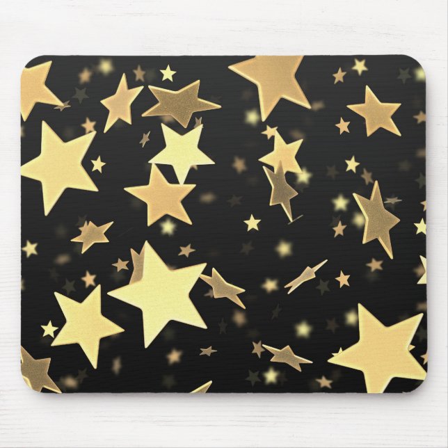 Tapis De Souris Plaque de souris Golden Stars (Devant)