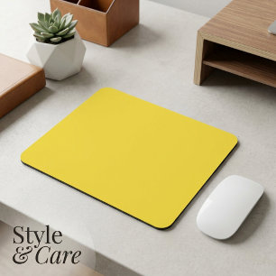 Tapis De Souris Plaque de souris jaune moutarde avec touche élégan