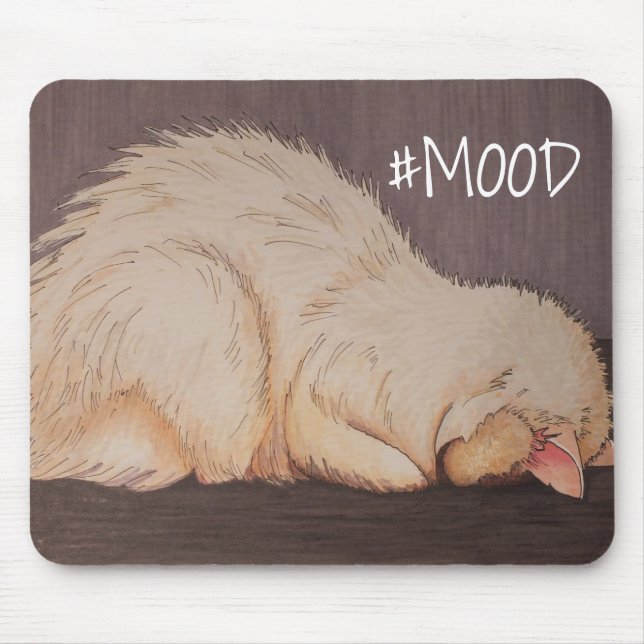 Tapis De Souris Plaque de souris : #MOOD (Devant)