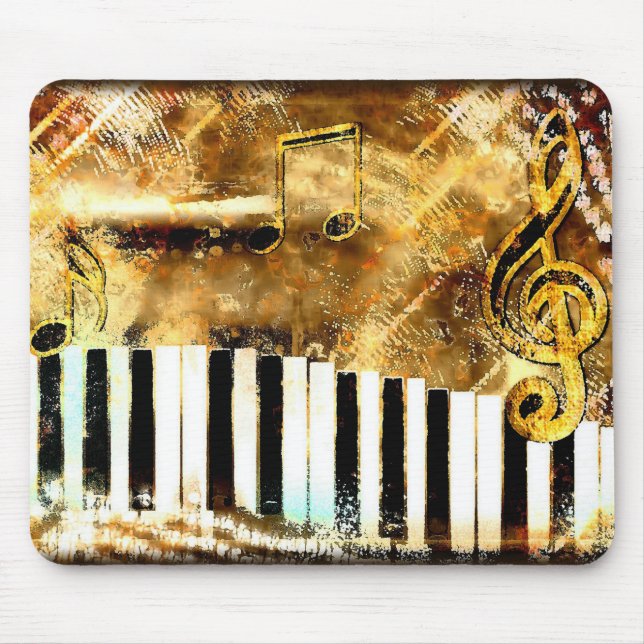 Tapis De Souris Plaque de souris musicale Grunge (Devant)