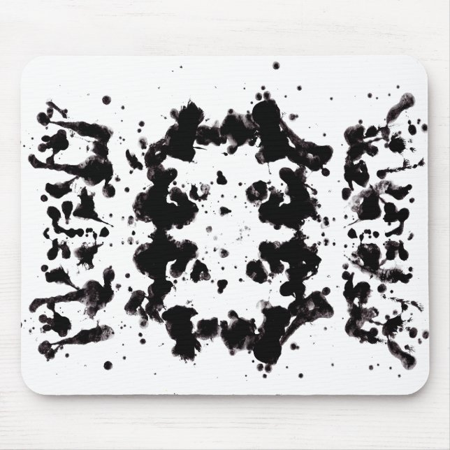 Tapis De Souris Plaque de souris noire et blanche (Devant)