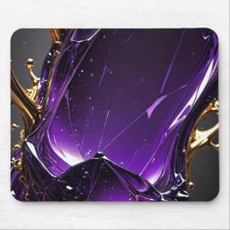 Tapis De Souris Plaque de souris noire minimaliste avec accents | 