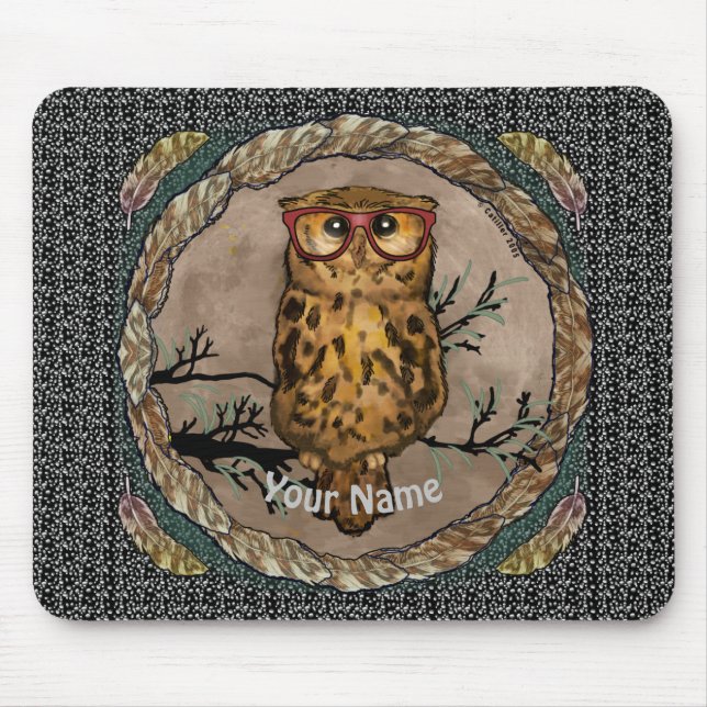 Tapis De Souris Plaque de souris Owl Eyes (Devant)