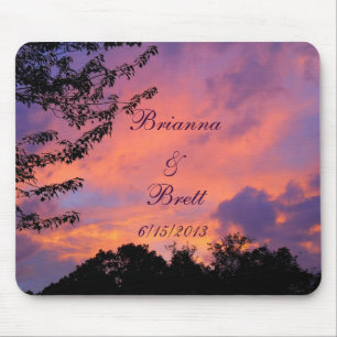 Tapis De Souris Plaque de souris romantique du coucher de soleil d