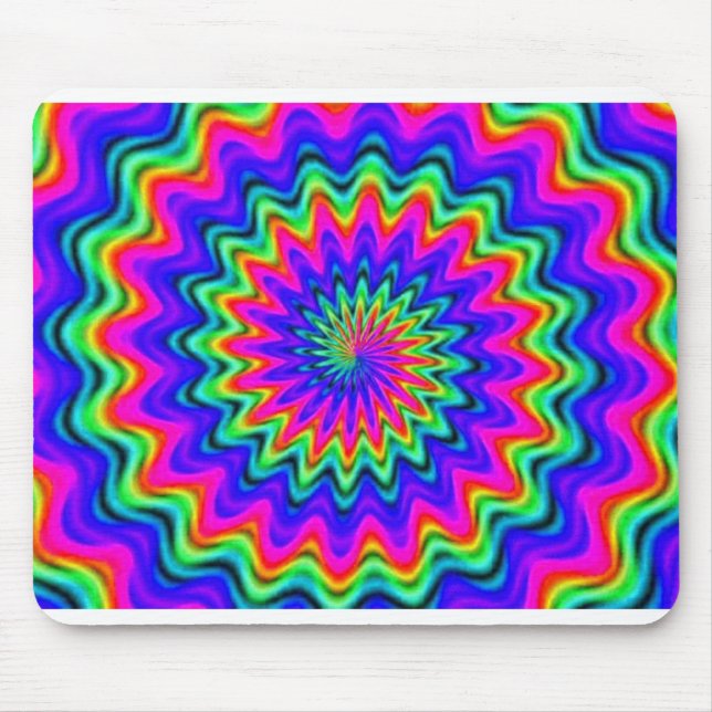 Tapis De Souris Plaque de souris spirale psychédélique (Devant)