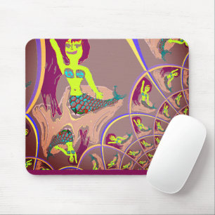 Tapis De Souris Plaque d'Imaginaire de sirène fractale