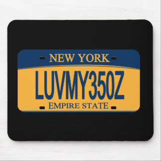 Tapis de souris plaque d'immatriculation NY 350Z
