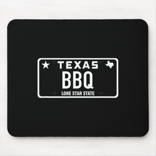 Tapis De Souris Plaque d'immatriculation Texas Bbq Nourriture Vian (Devant)