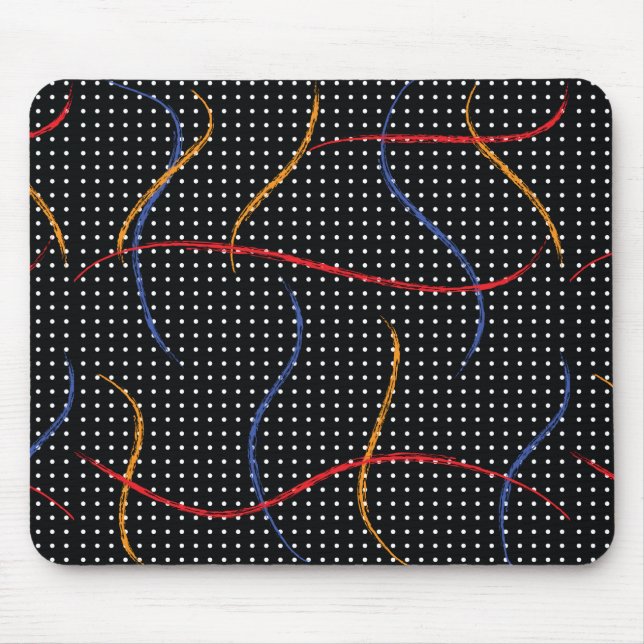 Tapis De Souris Plaque et points de peinture rétro (Devant)