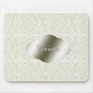 Tapis De Souris Plaque numérique en argent