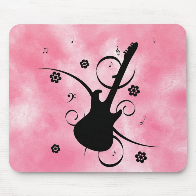 Tapis De Souris Plaque souris guitare (Devant)