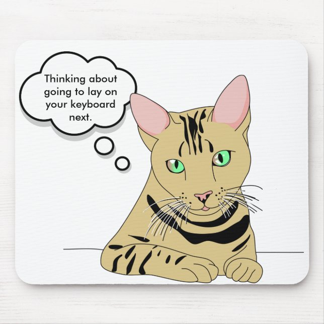Tapis De Souris Plaque souris Humour chat (Devant)