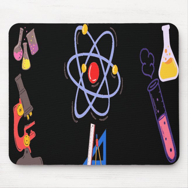 Tapis De Souris Plaque Souris Universitaire Avec Éléments Scientif (Devant)