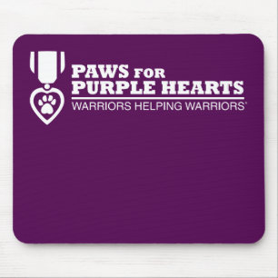 Tapis De Souris Plaque souris - Violet avec logo blanc