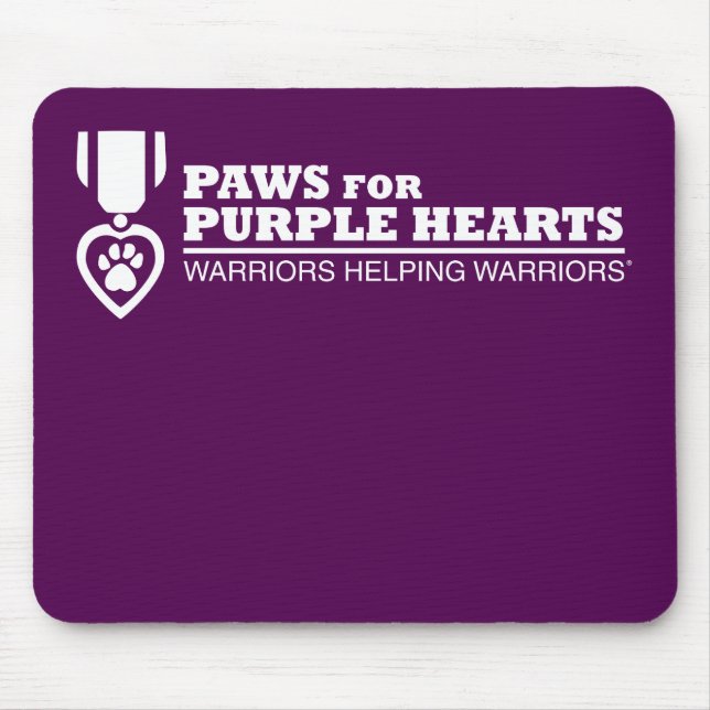 Tapis De Souris Plaque souris - Violet avec logo blanc (Devant)