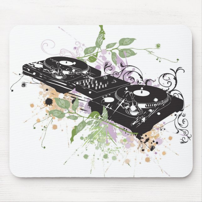 Tapis De Souris Plaque tournante Mousepad du DJ (Devant)