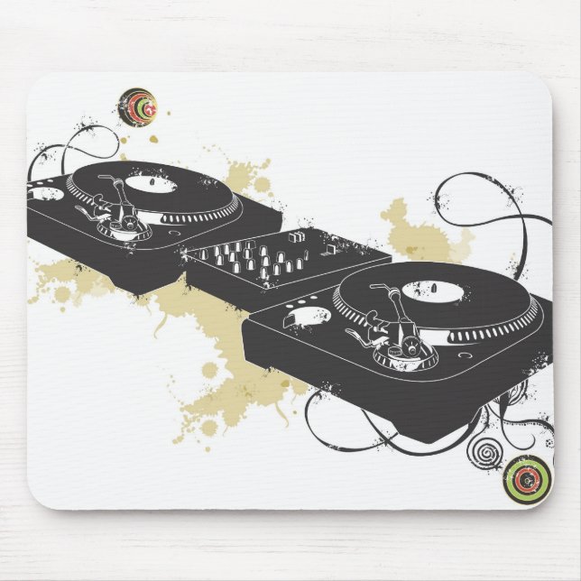 Tapis De Souris Plaque tournante Mousepad du DJ (Devant)