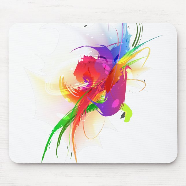 Tapis De Souris Plaques de peinture Abstraites Rainbow Lorikeet (Devant)