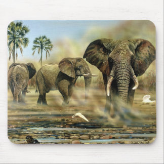 Tapis De Souris Plaquettes de souris Elephant Bulls