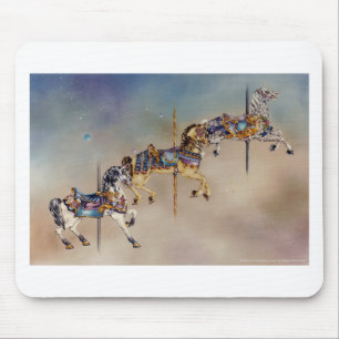 Tapis De Souris Plaquettes de souris - Trois Chevaux de Carrousel