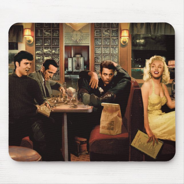 Tapis De Souris Plat bleu (Devant)