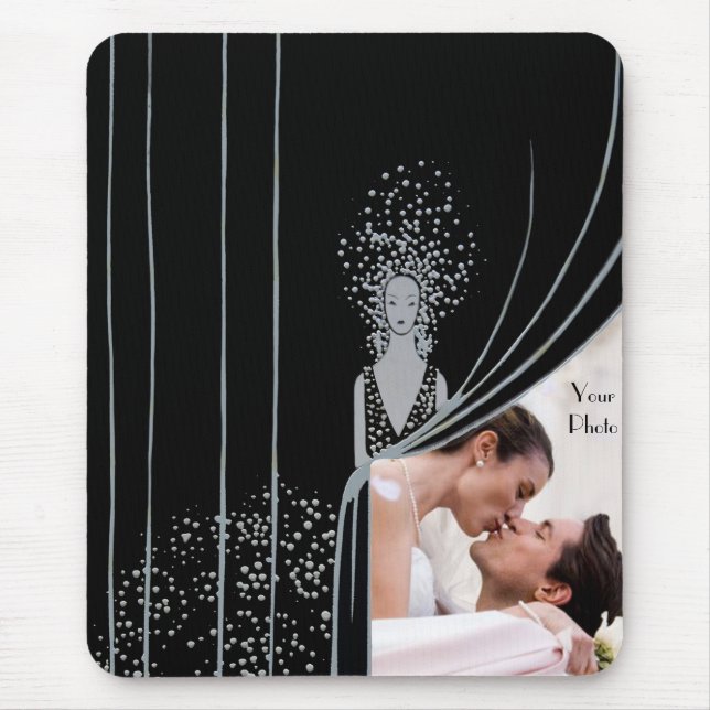 Tapis De Souris Plat de mode de rideau en insertion de PHOTO (Devant)