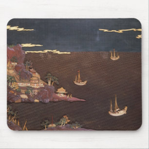 Tapis De Souris Plateau avec la scène marine