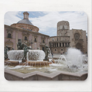 Tapis De Souris Plaza De La Virgin et Basilica De Virgen