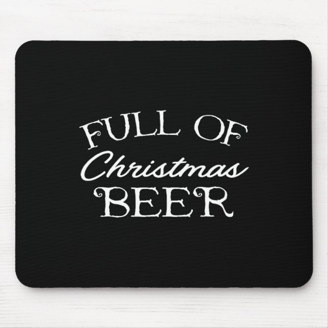 Tapis De Souris Plein De Bière De Noël (Devant)