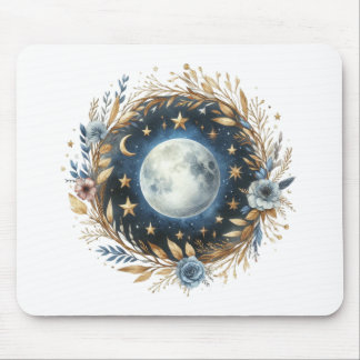 Tapis De Souris Pleine Lune Bohème
