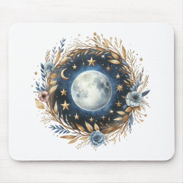 Tapis De Souris Pleine Lune Bohème (Devant)