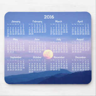Tapis De Souris Pleine lune de cartes de souris du calendrier annu