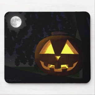 Tapis De Souris Pleine lune et Jack O'Lantern Mousepad