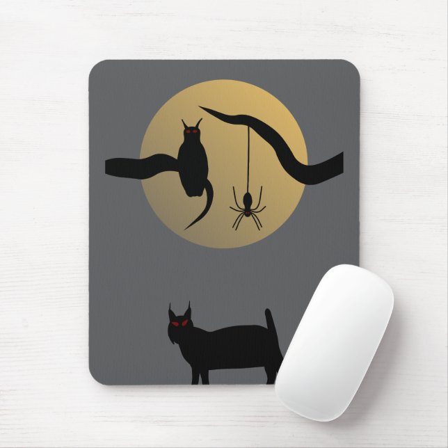 Tapis de souris pleine lune hantée (Avec souris)