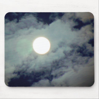 Tapis De Souris Pleine lune Nuages Nature