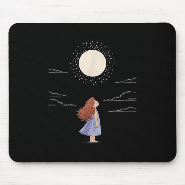 Tapis De Souris Pleine lune Sentiments Design Astrologie Zodiac Sp (Devant)