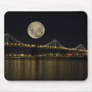 Tapis De Souris Pleine lune sur le pont Bay